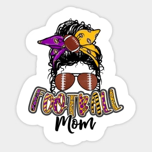 Football Mom Purple And Gold Sticker